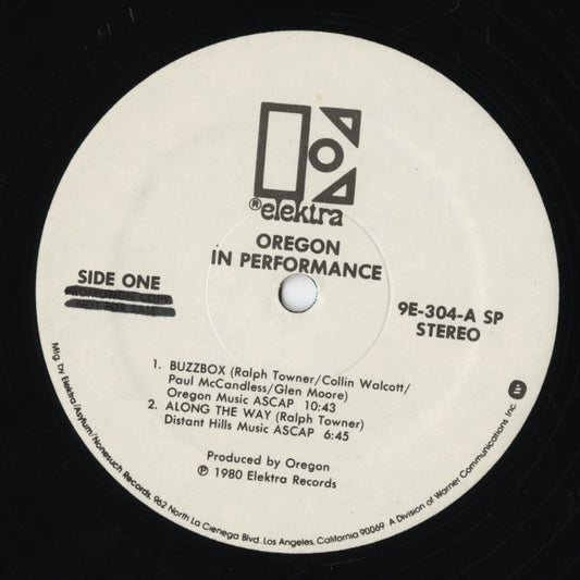 Oregon / In Performance (9E-304) LP 1980 US Elektra|中古LP