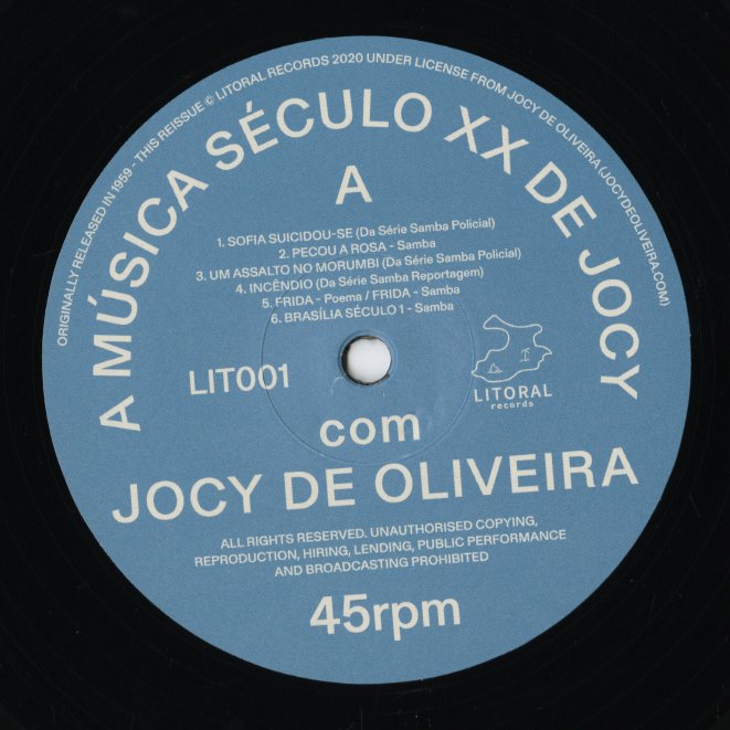 Jocy de Oliveira - A Música Século XX De Jocy (LIT001) LP 2020 GER Litoral|中古LP
