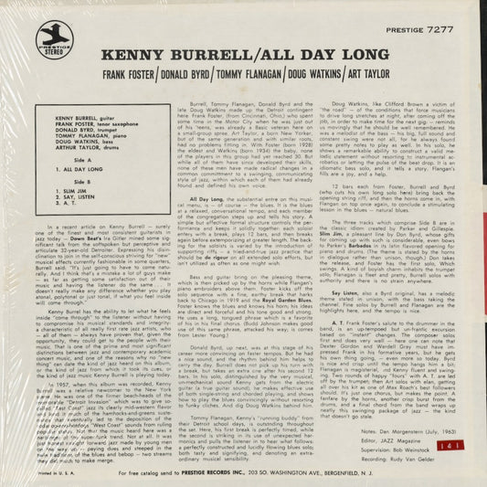 Kenny Burrell - All Day Long (PRT-7277) 1973 US Prestige|中古LP