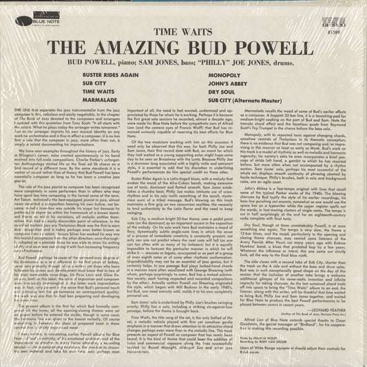 Bud Powell - The Amazing Bud Powell, Vol. 4 - Time Waits (BST 81598) 1973 US Blue Note|中古LP