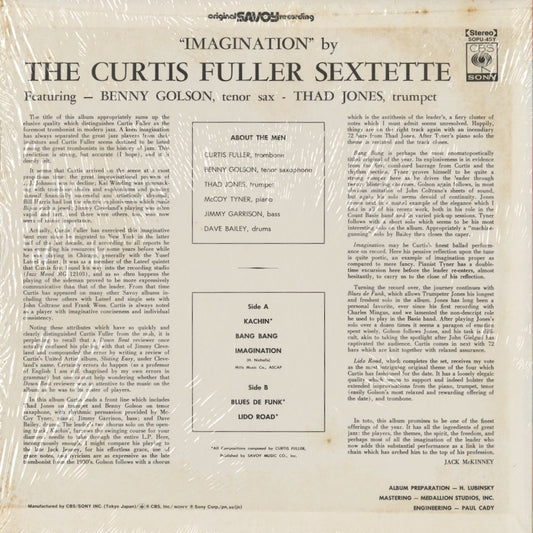 Curtis Fuller – Imagination (SOPU-4SY) LP 1975 JPN CBS/Sony | 中古LP