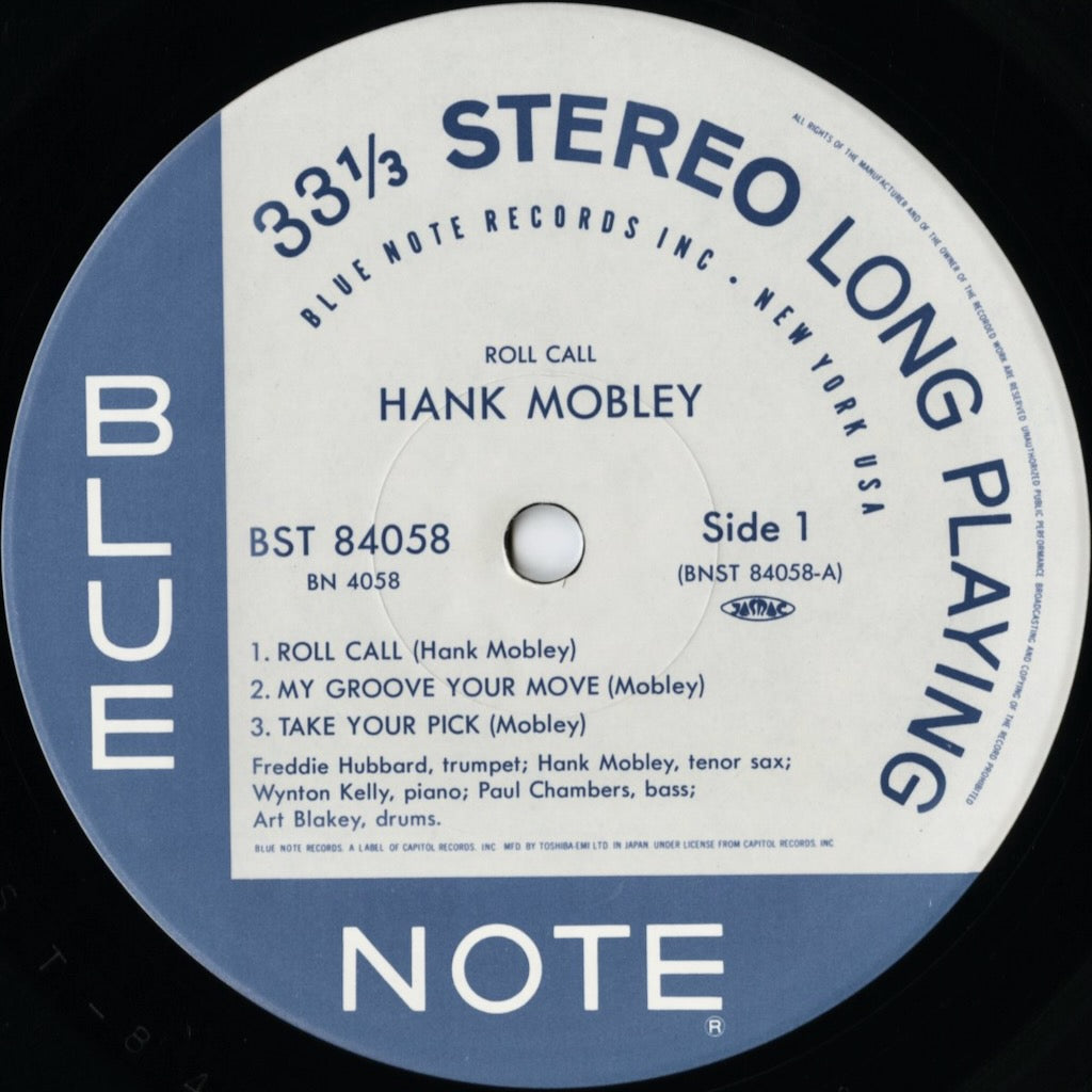Hank Mobley / ハンク・モブレー / Roll Call (BN 4058)