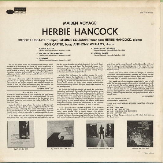 Herbie Hancock - Maiden Voyage (BST 84195) 1971 US Blue Note - UA|中古LP