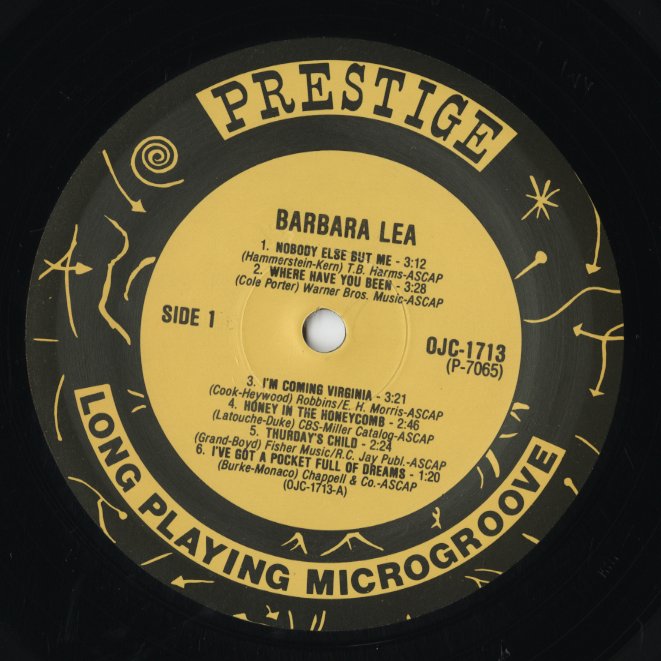 Barbara Lea / Barbara Lea With The Johnny Windhurst Quintets (OJC-1713) LP US OJC|中古LP