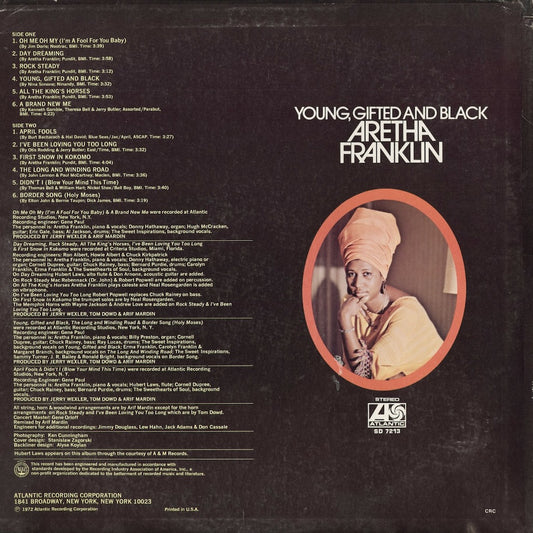 Aretha Franklin - Young Gifted And Black (SD 7213) 1972 US Atlantic|中古LP