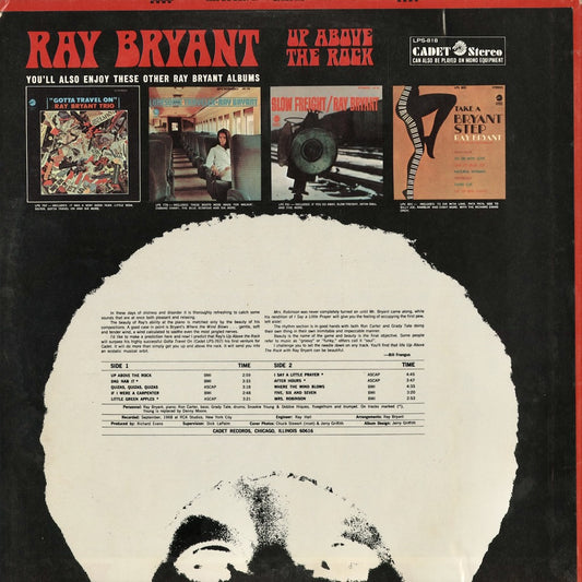 Ray Bryant - Up Above The Rock (LPS-818) 1968 US Cadet|中古LP