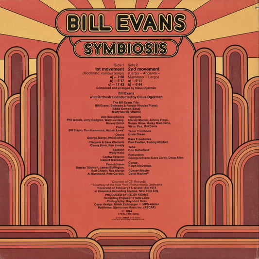 Bill Evans - Symbiosis (MC 22094) LP 1974 US MPS|中古LP