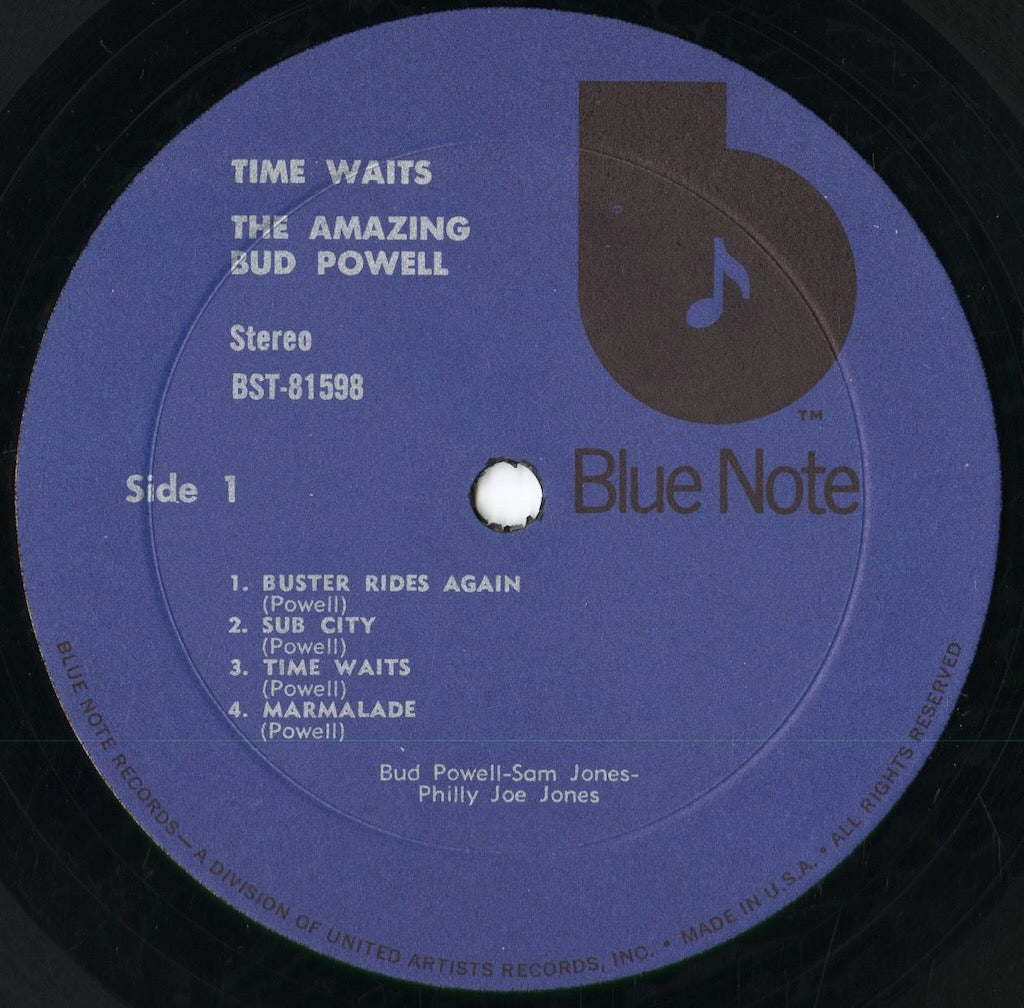 Bud Powell - The Amazing Bud Powell, Vol. 4 - Time Waits (BST 81598) 1973 US Blue Note|中古LP