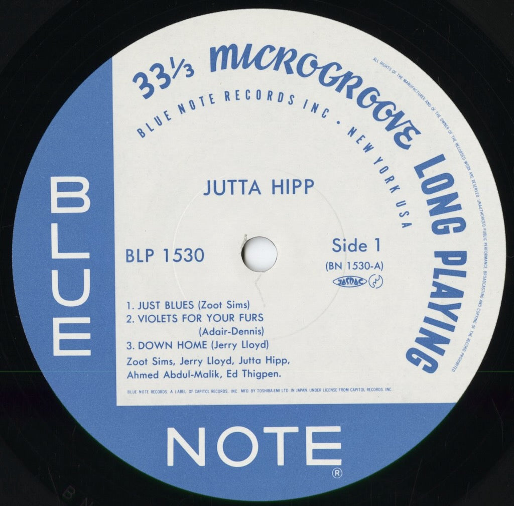 Jutta Hipp - Jutta Hipp With Zoot Sims (BN 1530) 1990 JPN Blue Note|中古LP
