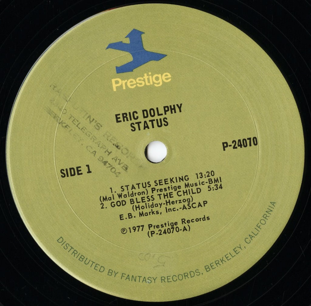 Eric Dolphy / エリック・ドルフィ / Status (P-24070)