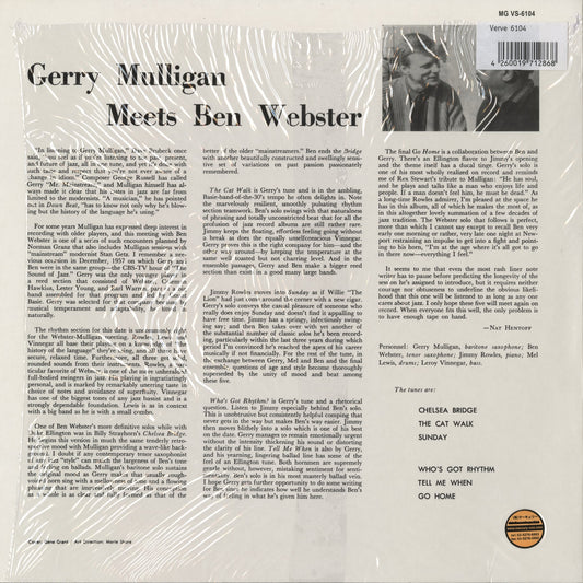 Gerry Mulligan, Ben Webster - Gerry Mulligan Meets Ben Webster (MG VS-6104) LP 2003 GER Verve/Speakers Corner|中古LP