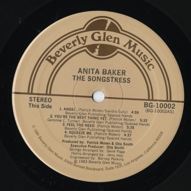 Anita Baker / アニタ・ベイカー / The Songstress (BG10002)