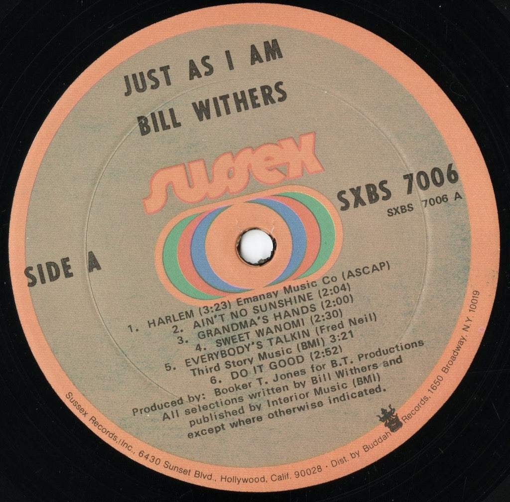 Bill Withers – Just As I Am (SXBS 7006) LP 1971 US Sussex | 中古LP