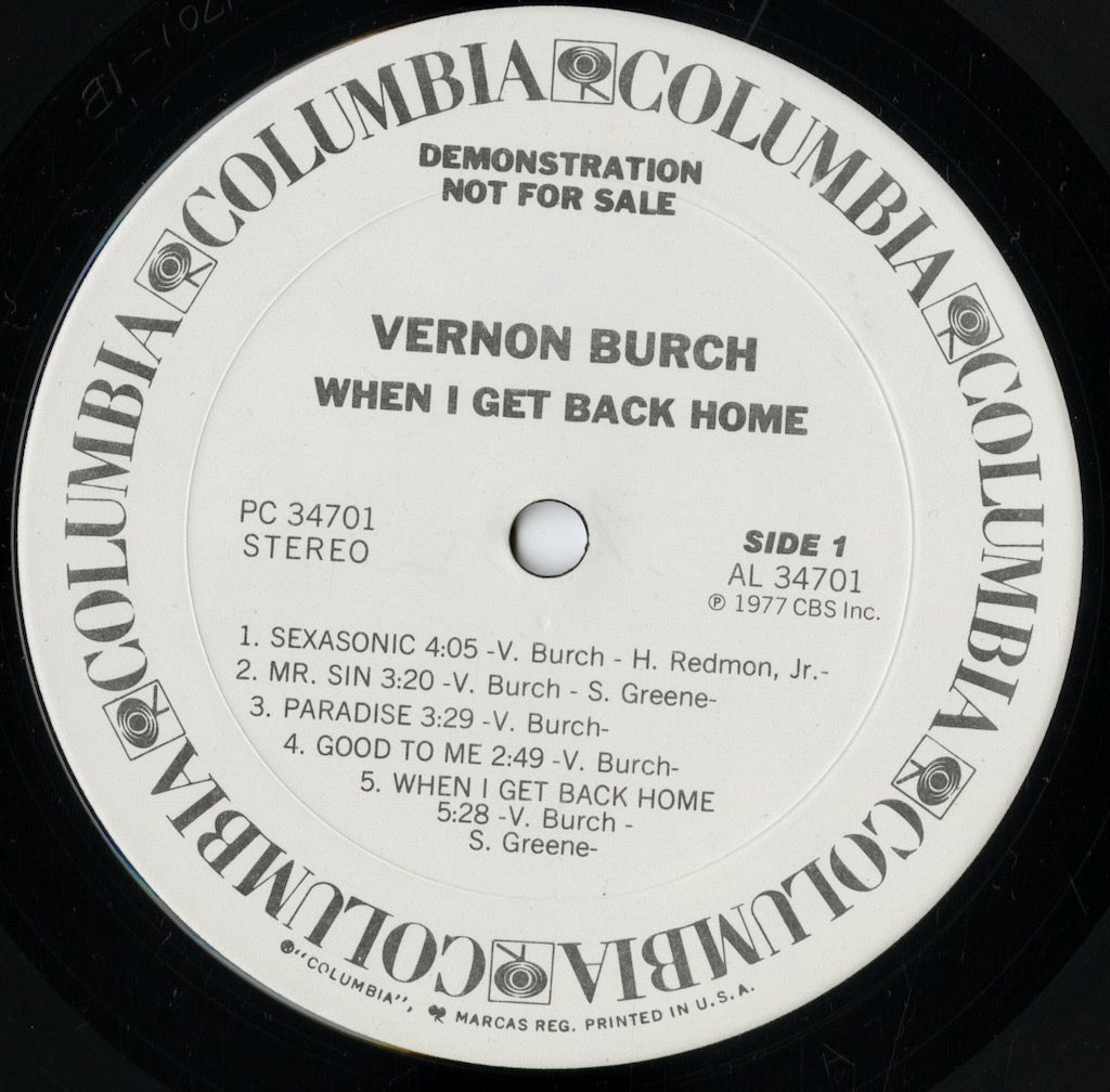 Vernon Burch - When I Get Back Home (PC 34701) 1977 US Columbia|中古LP