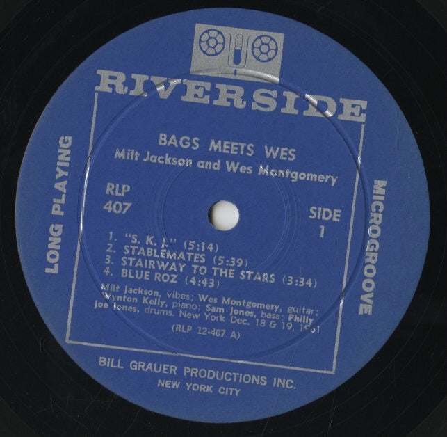Milt Jackson - Wes Montgomery / ミルト・ジャクソン ウェス・モンゴメリー / Bags Meets Wes! (RLP 407)