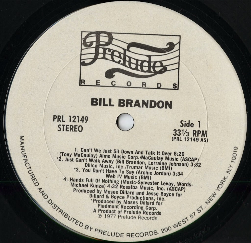 Bill Brandon - Bill Brandon (PRL 12149) 1977 US Prelude|中古LP