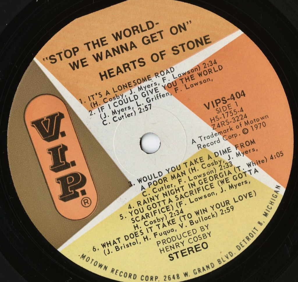 Hearts Of Stone - Stop The World We Wanna Get On (VIPS 404) LP 1970 US VIP|中古LP