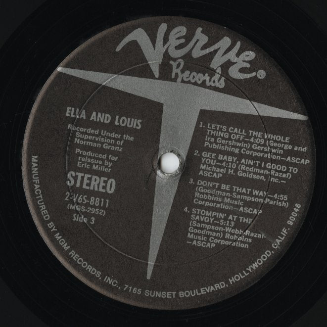 Ella Fitzgerald & Louis Armstrong / エラ・フィッツジェラルド ルイ・アームストロング / Ella & Louis (2-V6S-8811)