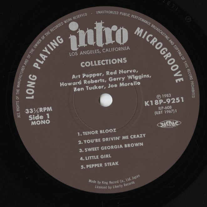 Joe Morello - Collections (K18P-9251) LP 1983 JPN Intro|中古LP