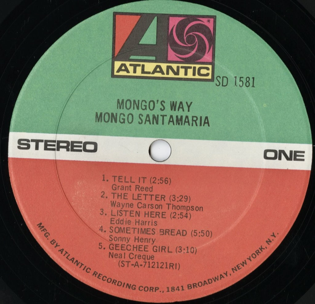 Mongo Santamaria - Mongo's Way (SD 1581) LP 1971 US Atlantic|中古LP