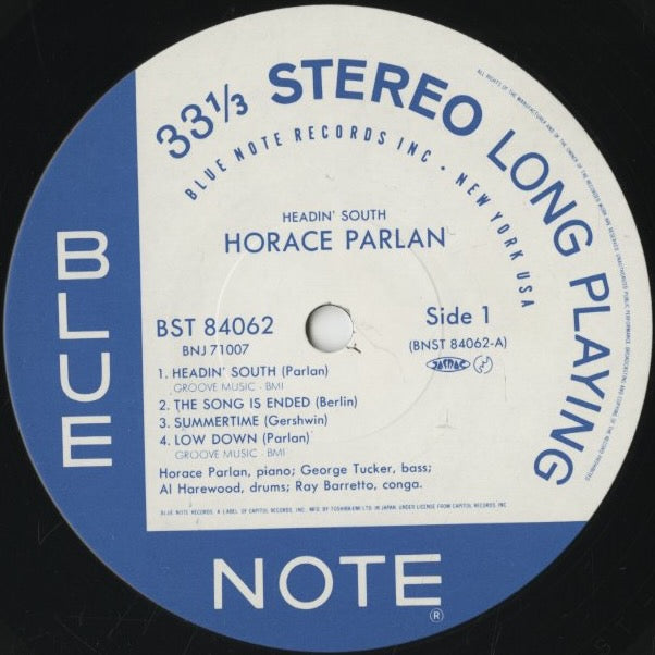 Horace Parlan / ホレス・パーラン / Headin' South (BNJ 71007)