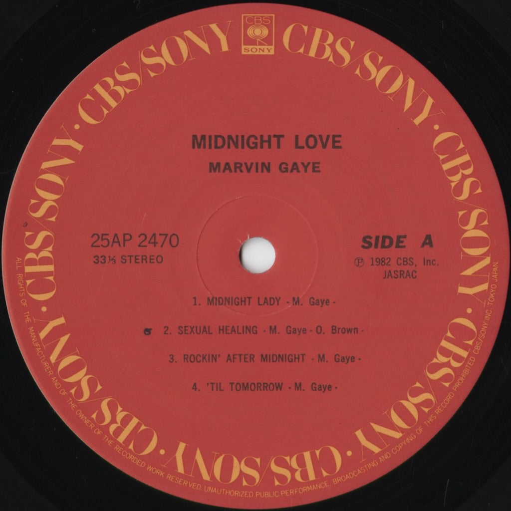 Marvin Gaye - Midnight Love (25AP 2470) 1982 JPN CBS/Sony|中古LP