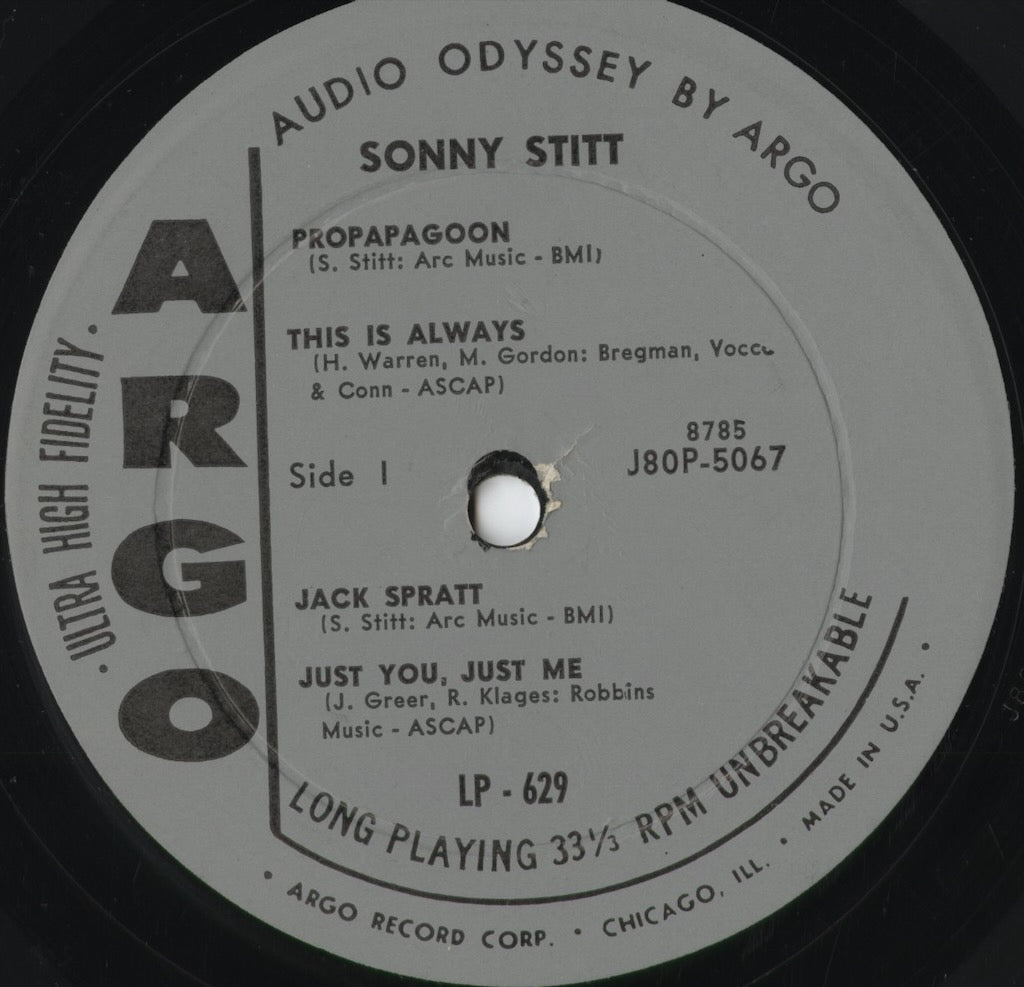 Sonny Stitt - Sonny Stitt (LP-629) 1960's US ARGO|中古LP