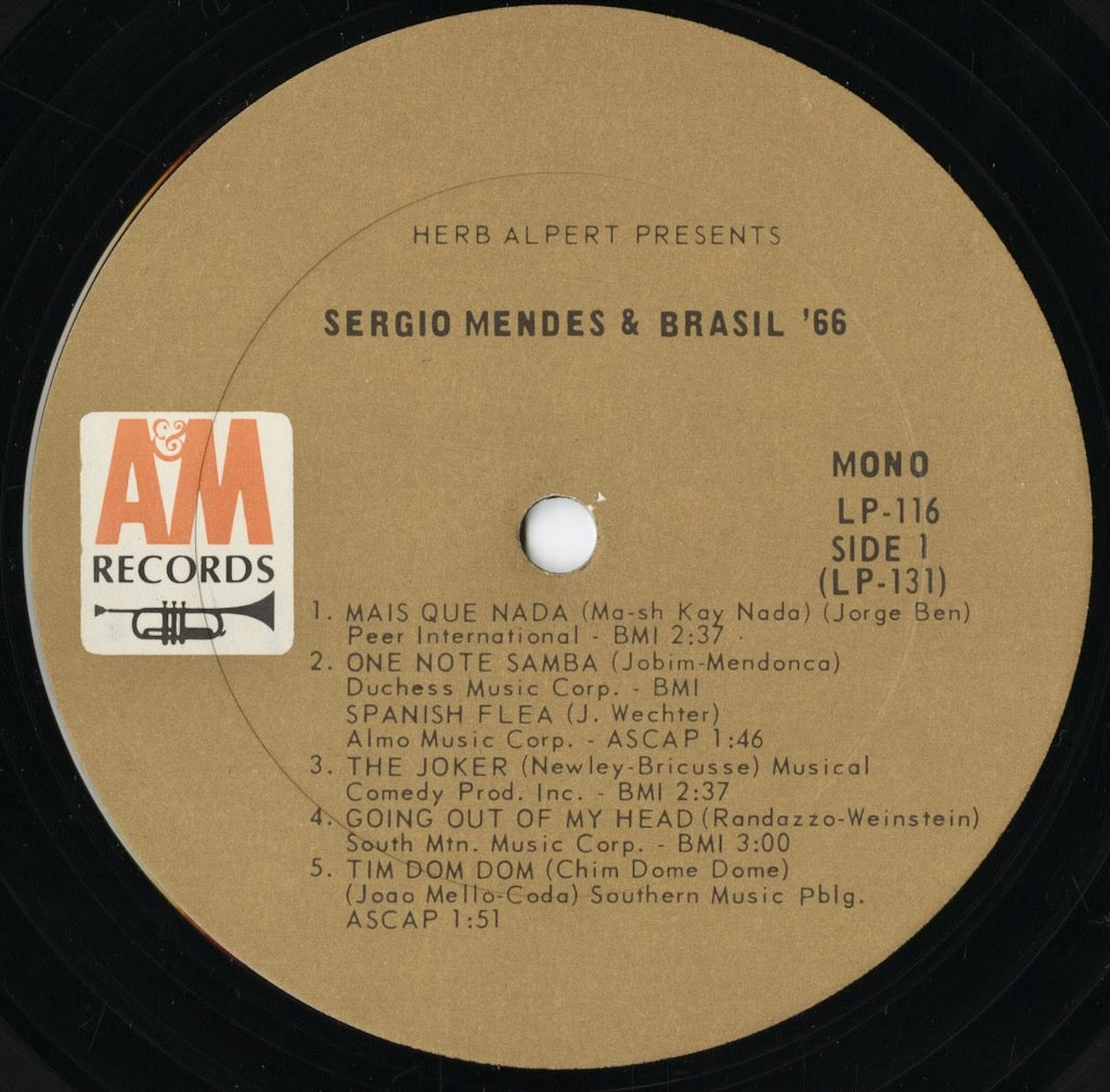 Sergio Mendes & Brasil '66 - Herb Alpert Presents Sergio Mendes & Brasil '66(LP-116) LP 1966 US A&M MONO|中古LP