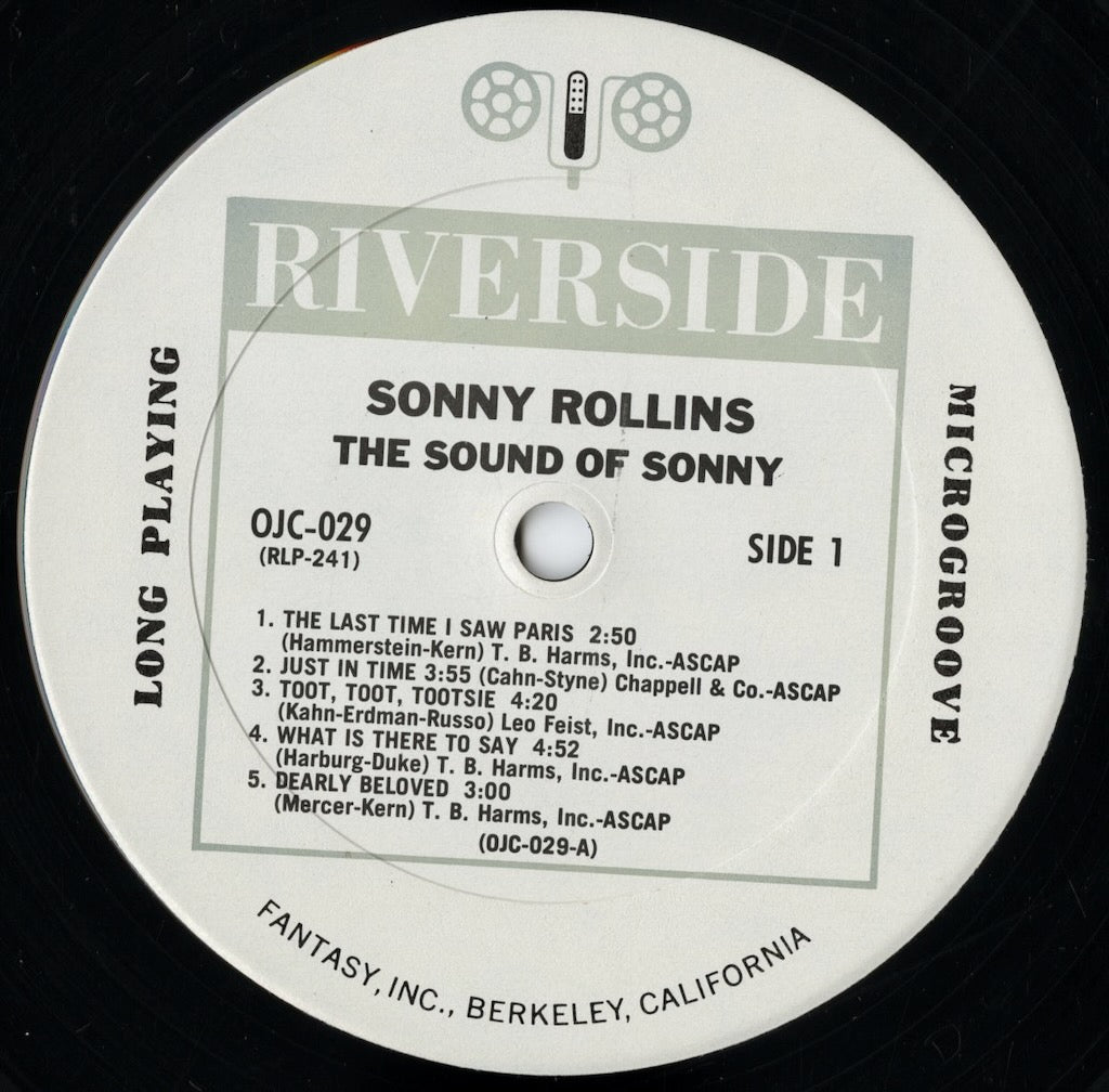 Sonny Rollins / ソニー・ロリンズ / The Sound Of Sonny (OJC-029)