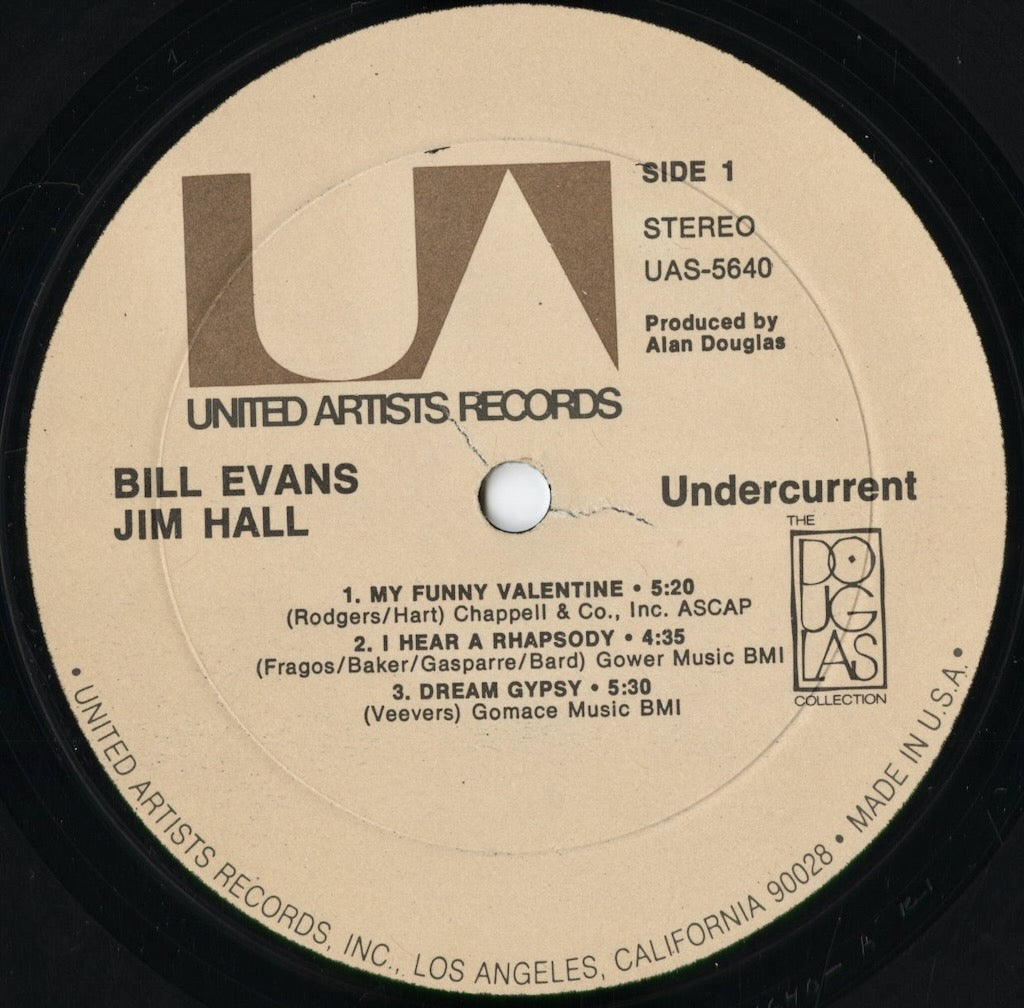 Bill Evans, Jim Hall - Undercurrent (UAS 5640) 1972 US United Artists|中古LP