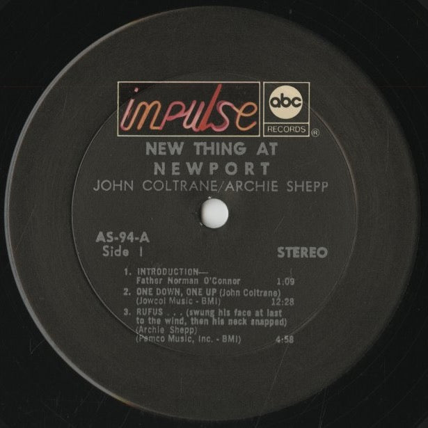 John Coltrane / ジョン・コルトレーン アーチー・シェップ / New Thing At Newport (AS-94)