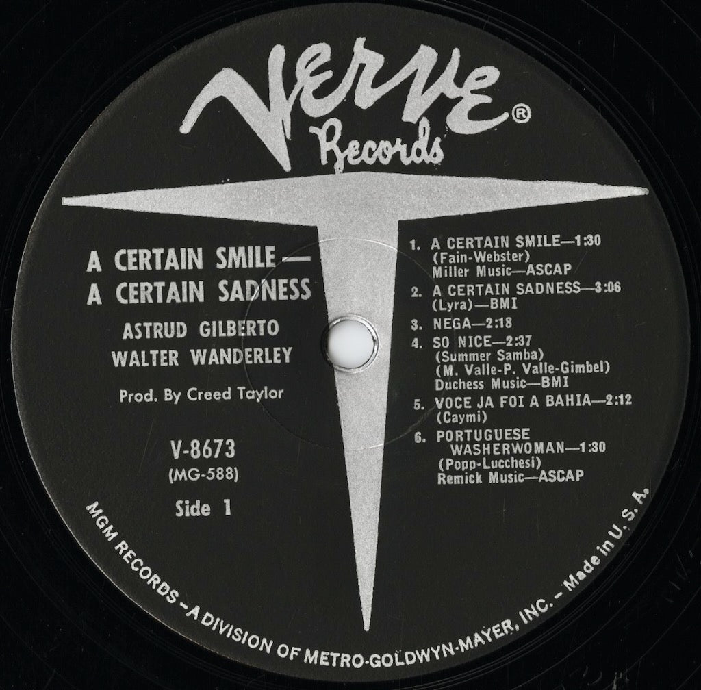 Astrud Gilberto, Walter Wanderley - A Certain Smile A Certain Sadness (V-8673) LP 1966 US Verve|中古LP