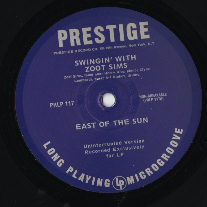 Zoot Sims - Swingin' With Zoot Sims (PRLP 117) 1980s US Fantasy|中古 10inch