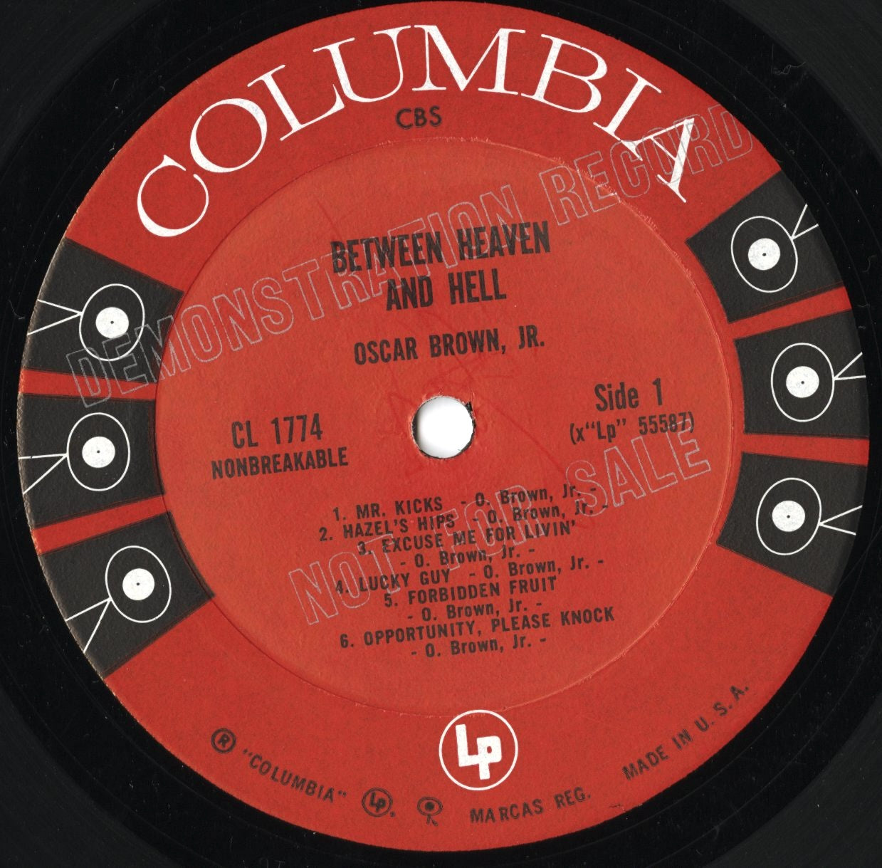 Oscar Brown Jr. – Between Heaven And Hell (CL 1774) LP 1962 US Columbia | 中古LP