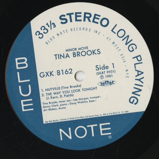 Tina Brooks / ティナ・ブルックス / Minor Move (GXK 8162)