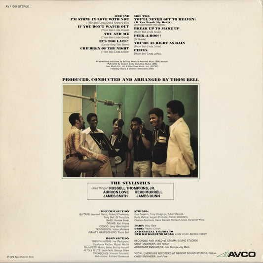 The Stylistics - Round 2 (AV-11006-598) 1972 US Avco|中古LP