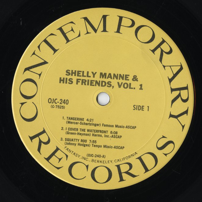 Shelly Manne & His Friends / シェリー・マン / Shelly Manne & His Friends Vol. 1 (OJC-240)