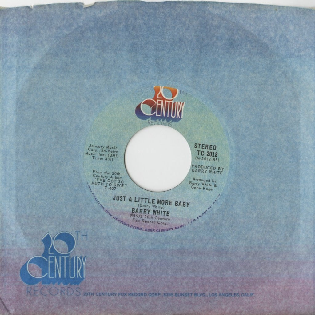 Barry White / バリー・ホワイト / I'm Gonna Love You Just A Little More Baby / Just A Little More Baby -7 (TC-2018)