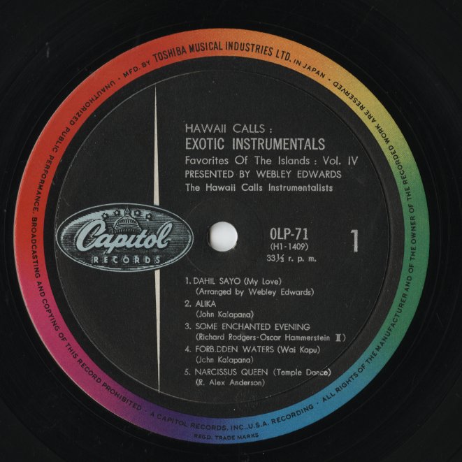 Hawaii Calls / Exotic Instrumentals - Favorites Of The Islands: Vol. IV (OLP-71)