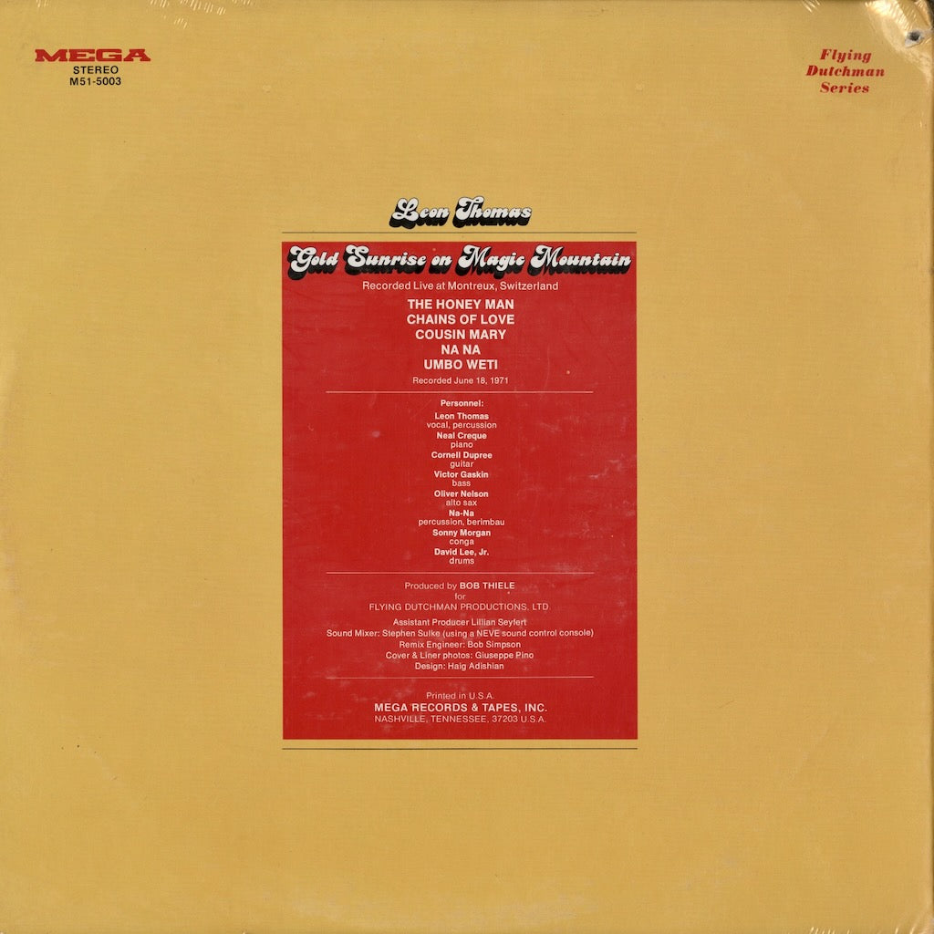 Leon Thomas – Gold Sunrise On Magic Mountain (M51-5003) LP 1971 US Mega | 中古LP