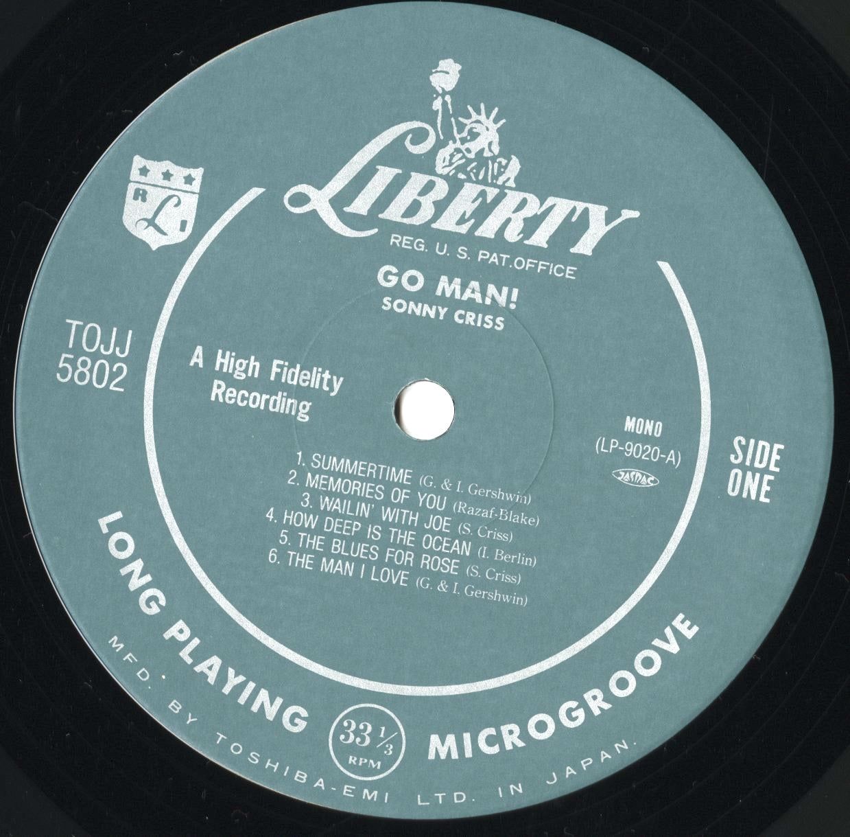 Sonny Criss / ソニー・クリス / Go Man! (TOJJ-5802)