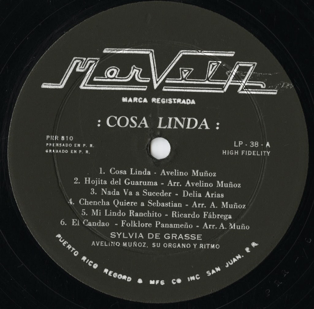 Sylvia De Grasse - Cosa Linda (LP-38) LP 1960s Puerto Rico Marvela