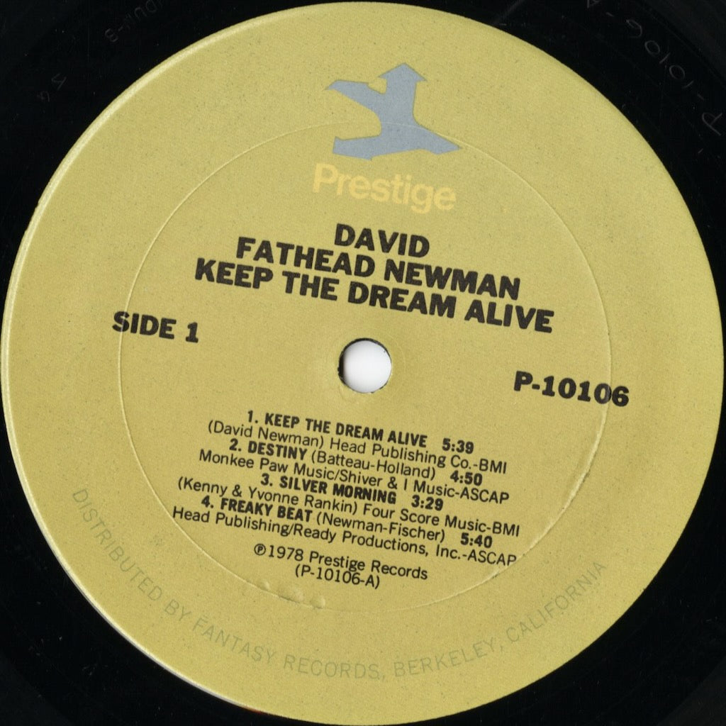 David Fathead Newman / デヴィッド・ファットヘッド・ニューマン / Keep The Dream Alive (P-10106)