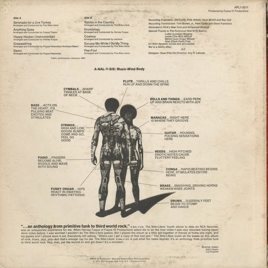 The Nite-Liters - A-Nal-Y-Sis (APL1-0211) 1973 US RCA|中古LP