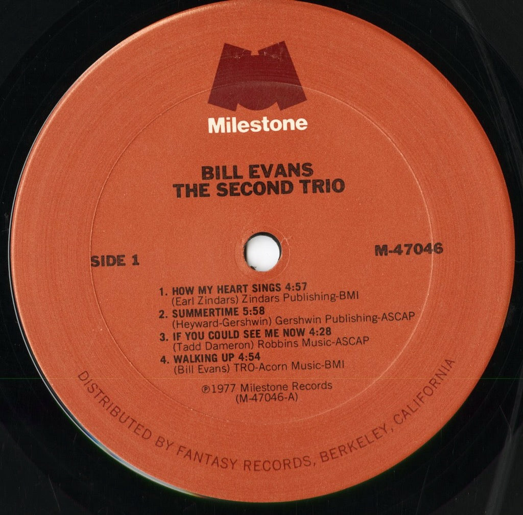 Bill Evans - The Second Trio (M-47046) 1977 US Milestone|中古LP