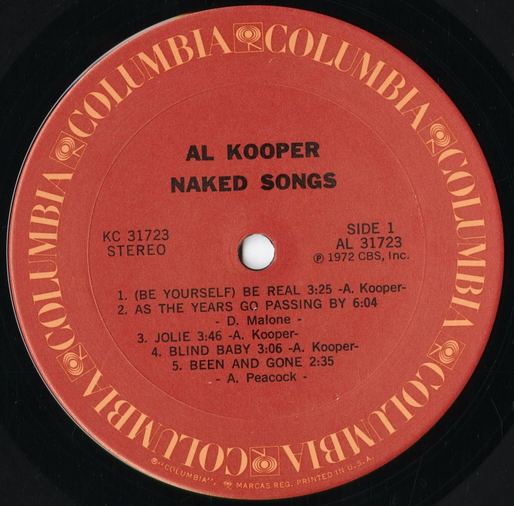 Al Kooper - Naked Songs (KC 31723) 1972 US Columbia|中古LP
