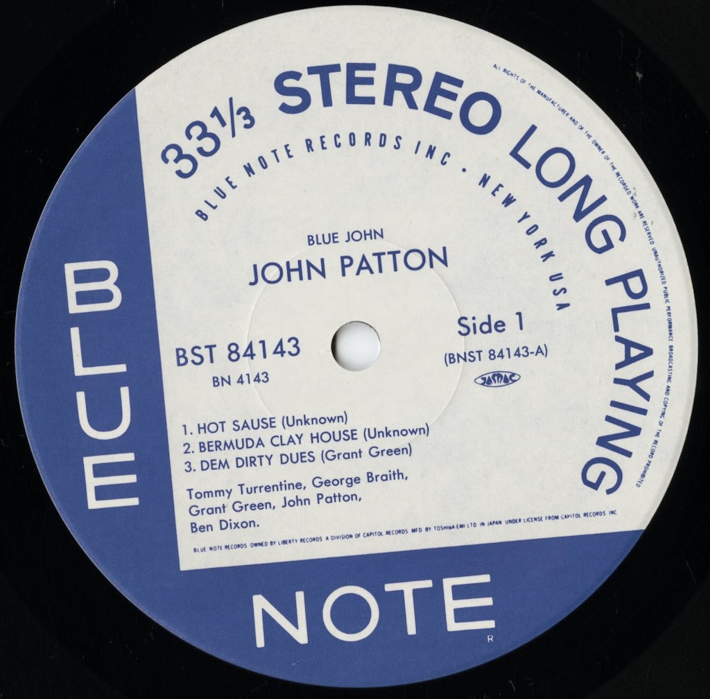 John Patton - Blue John (BN 4143) LP 1993 JPN Blue Note|中古LP
