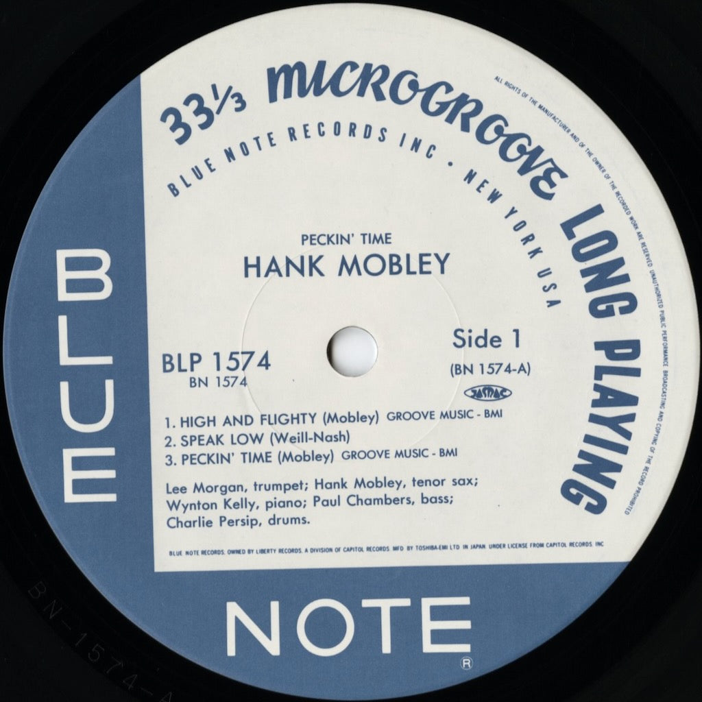 Hank Mobley - Lee Morgan - Peckin' Time (BN 1574) LP 1990 JPN Blue Note - Toshiba|中古LP