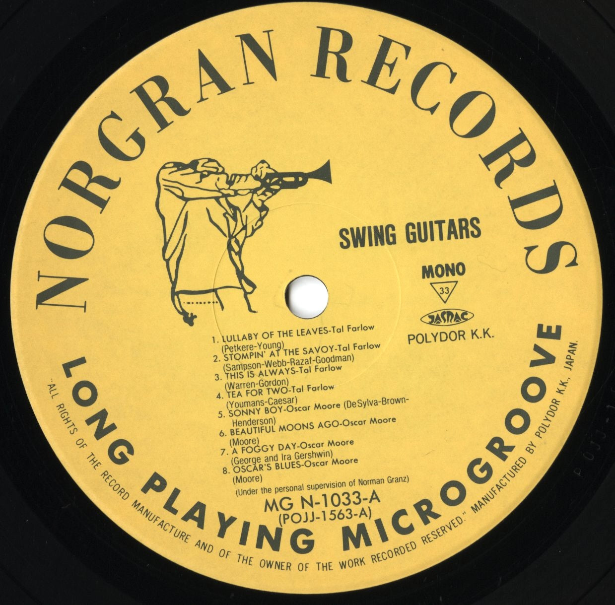 Tal Farlow, Oscar Moore, Barney Kessel – Swing Guitars (POJJ-1563) LP 1993 JPN Verve|中古LP
