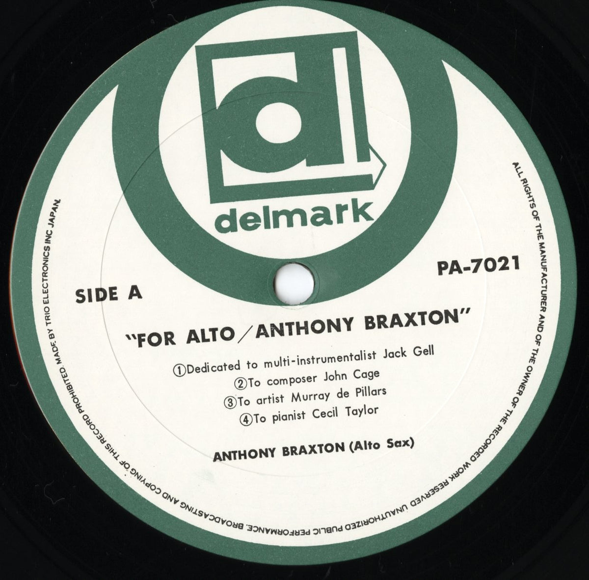 Anthony Braxton / アンソニー・ブラクストン / For Alto -2LP (PA7021/22)